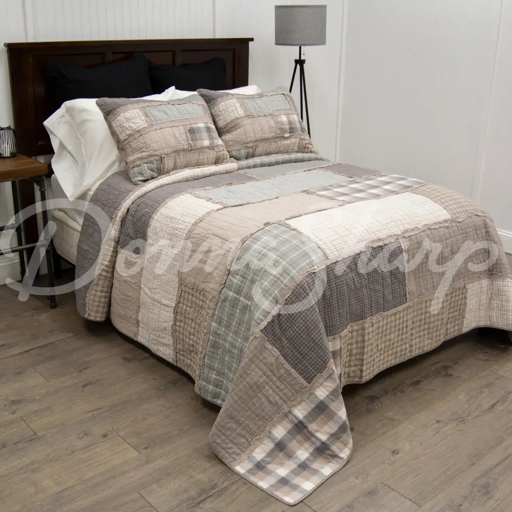 Donna Sharp Smoky Cobblestone Cotton Quilt Bedding