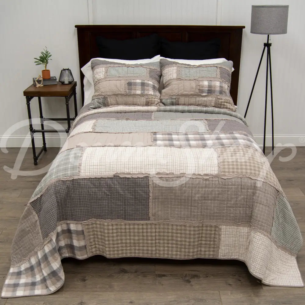 Donna Sharp Smoky Cobblestone Cotton Quilt Bedding