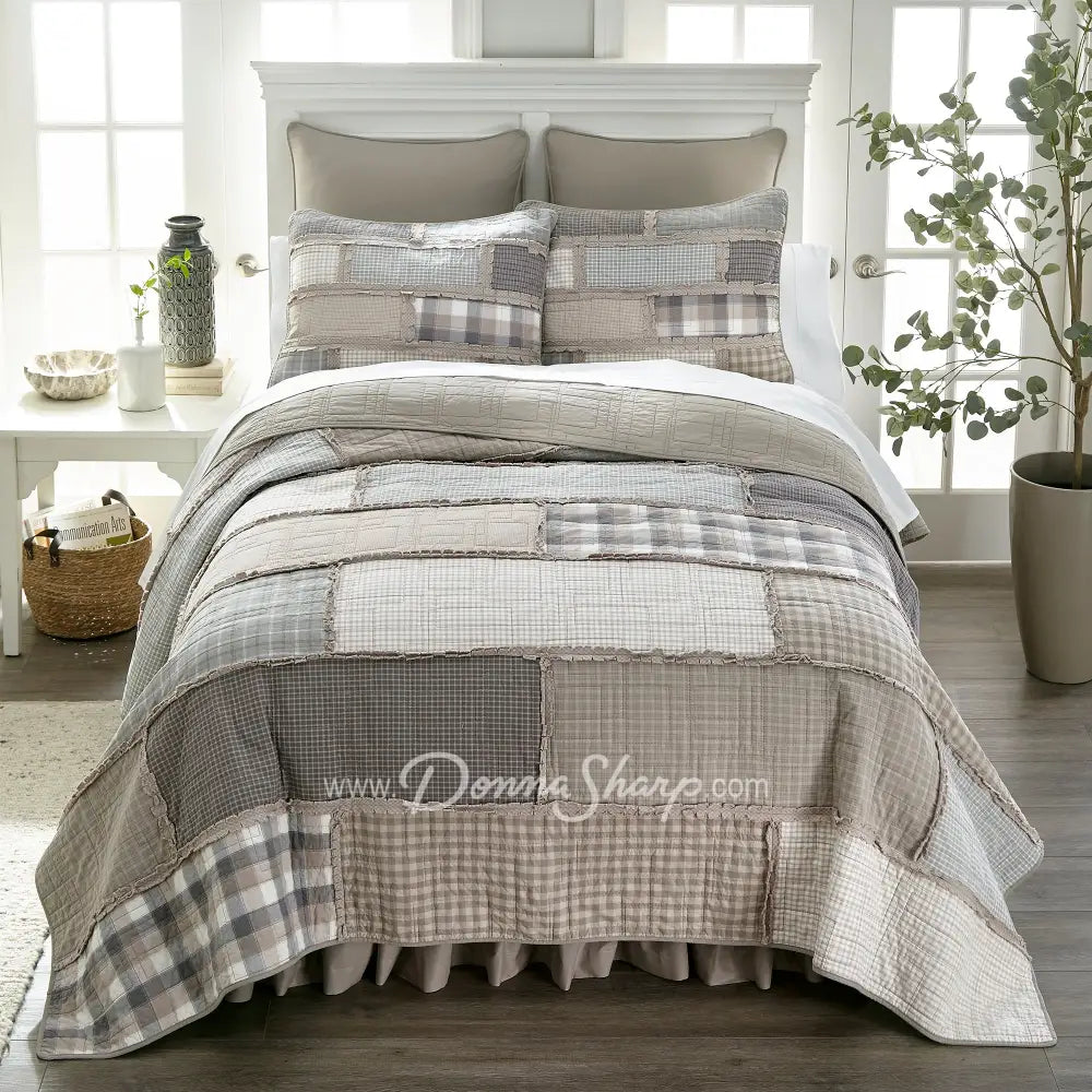 Donna Sharp Smoky Cobblestone Cotton Quilt Bedding