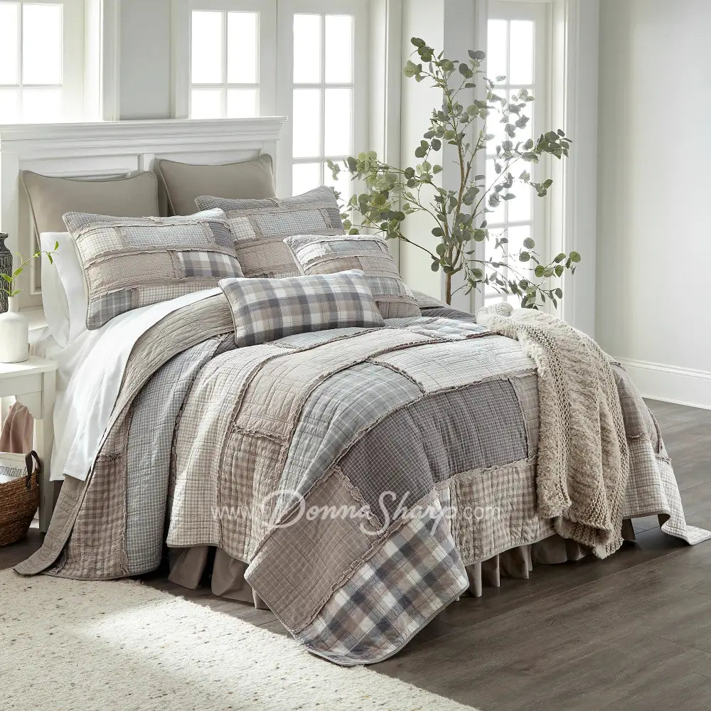 Donna Sharp Smoky Cobblestone Cotton Quilt Bedding