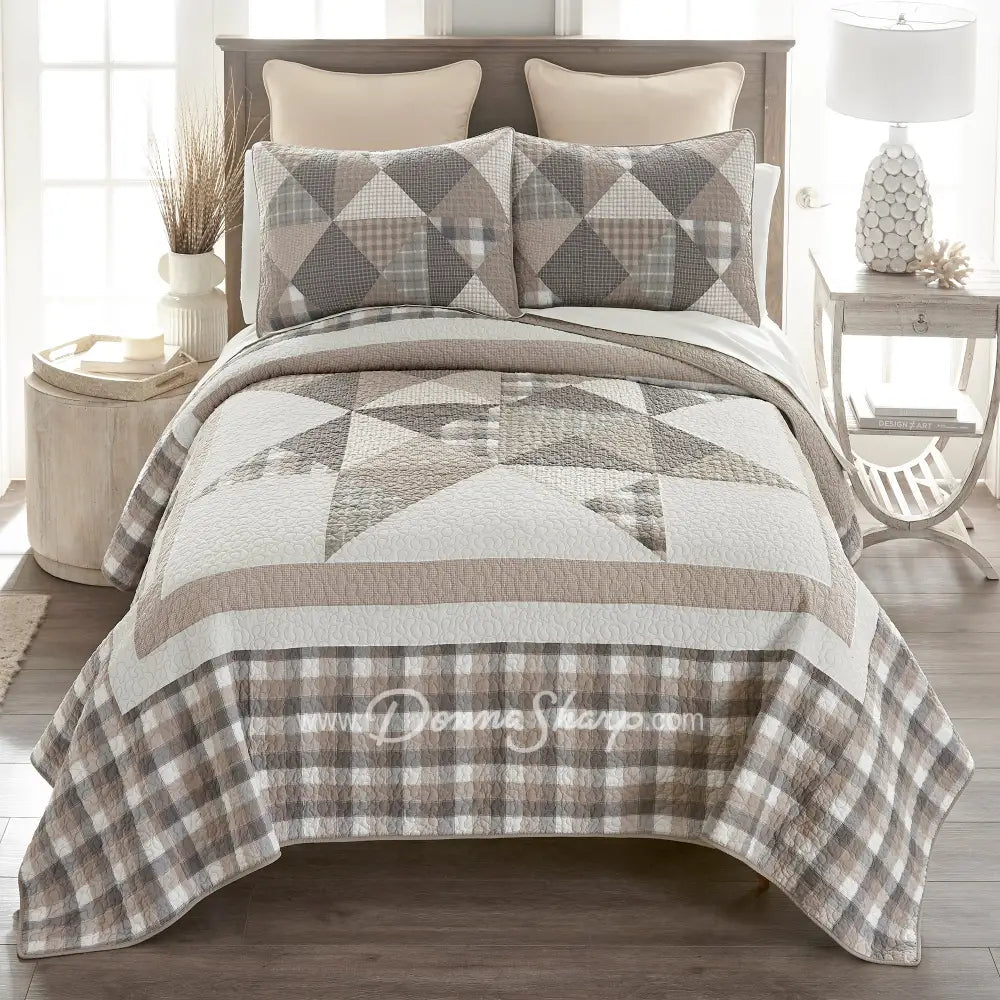 Donna Sharp Smoky Star Cotton Quilt Collection King Quilt Set