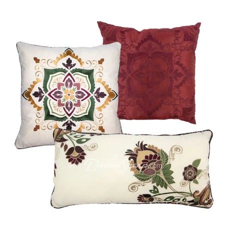 Donna Sharp Spice Postage Stamp Decor Pillow Set Bedding