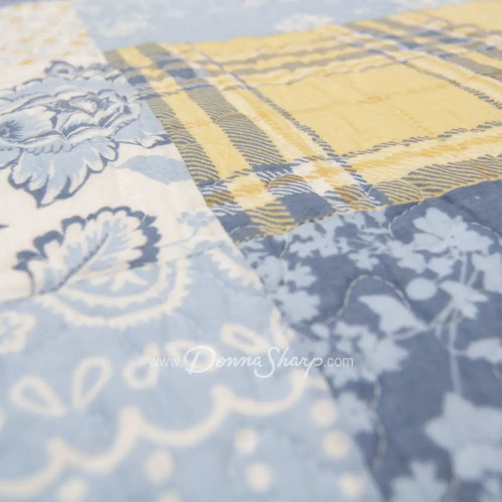 Donna Sharp Spring Flowers Cotton Pieced Quilted Bedding Set New