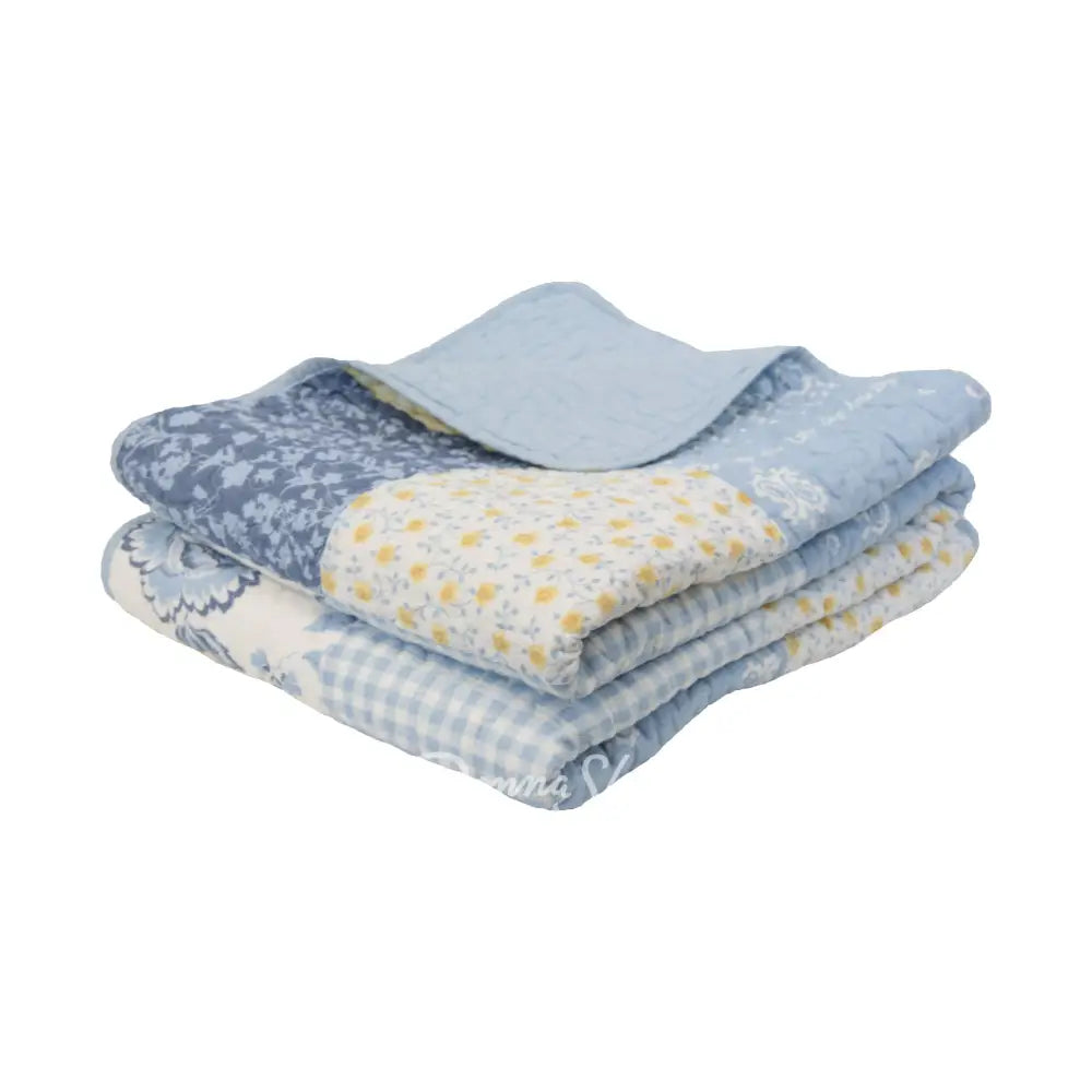 Donna Sharp Spring Flowers Cotton Pieced Quilted Bedding Set Throw New