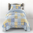 Donna Sharp Spring Flowers Cotton Pieced Quilted Bedding Set Twin Set, Quilt + 1 Sham New