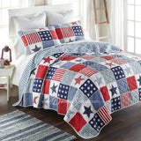 Star & Stripe 3Pc Cotton Quilt Set From Your Lifestyle By Donna Sharp Bedding