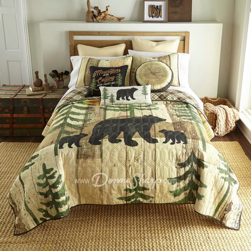 Donna Sharp Painted Bear Lodge Throw Pillow - Thumbnail 3
