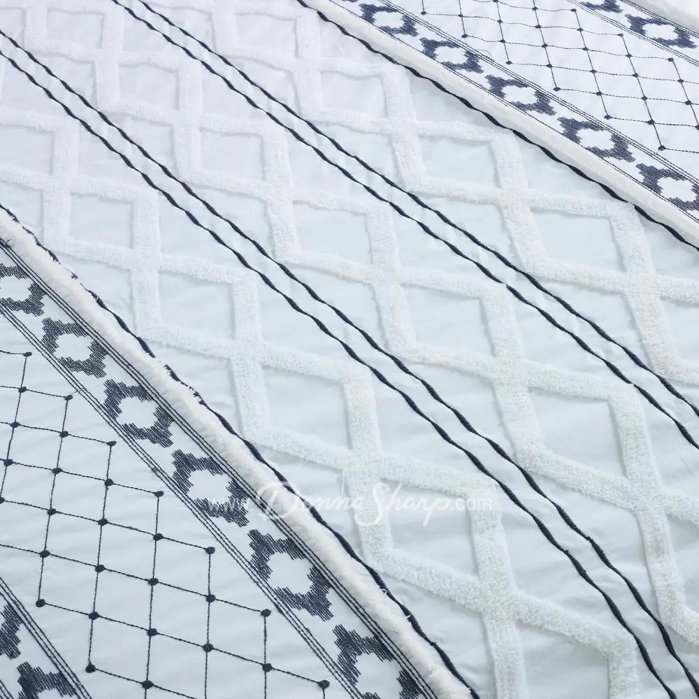 Donna Sharp Trellis 3Pc Cotton Comforter Set Bedding