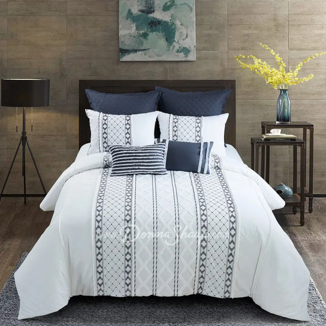 Donna Sharp Trellis 3Pc Cotton Comforter Set Bedding