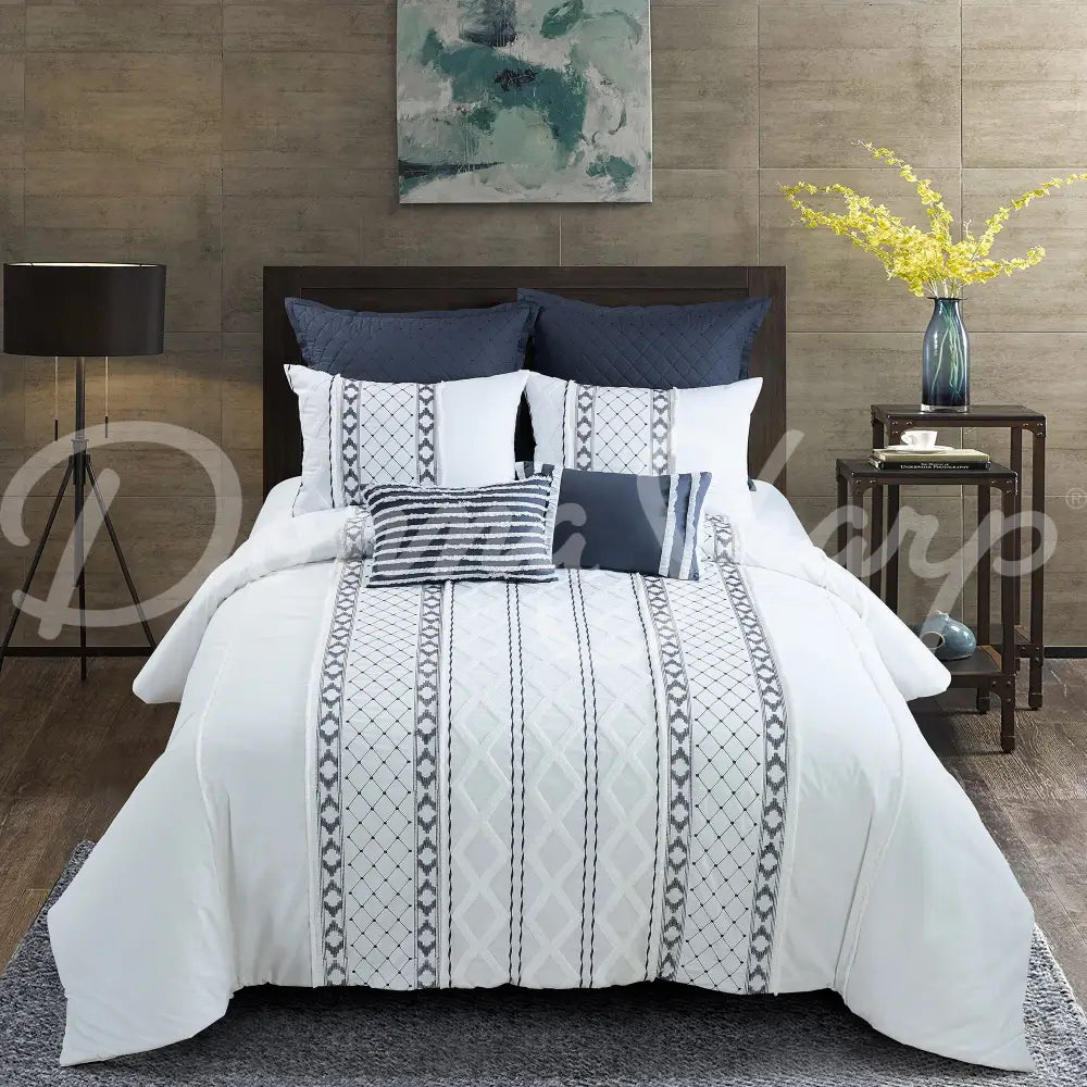 Donna Sharp Trellis 3Pc Cotton Comforter Set Bedding