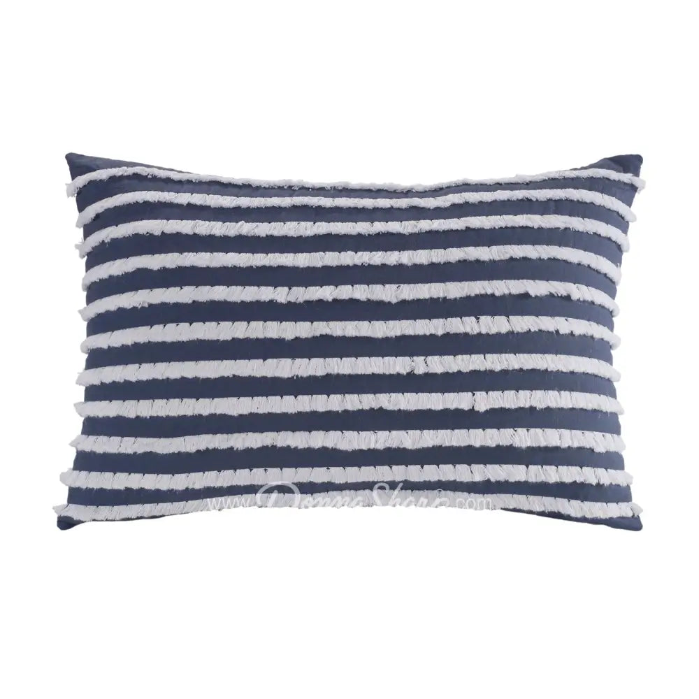 Donna Sharp Trellis Ruffle Stripe Pillow - Thumbnail 2