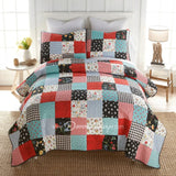 Wild One Patch Cotton Pieced 3Pc Quilt Set By Donna Sharp Bedding
