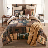 Donna Sharp Your Lifestyle Brown Bear Cabin 3Pc Comforter Set - Pillow Bedding