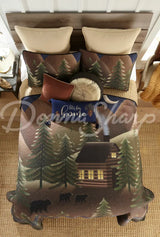 Folk Art Forest 3Pc Quilted Bedding Set From Donna Sharp