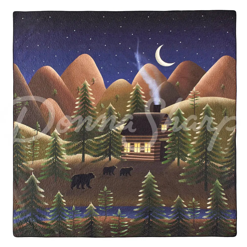 Folk Art Forest 3Pc Quilted Bedding Set From Donna Sharp