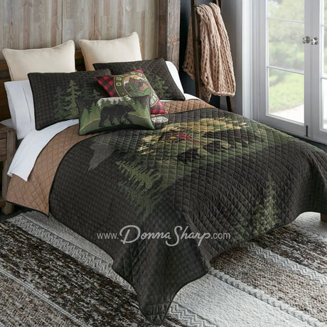 Foothills 3PC Quilted Bedding Set by Donna Sharp New