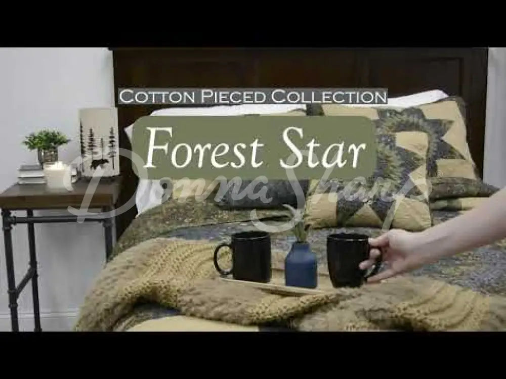 Forest Star Cotton Quilted Bedding