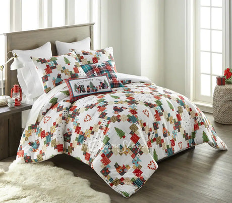 Holiday Love 3pc Comforter Bedding Set Holiday