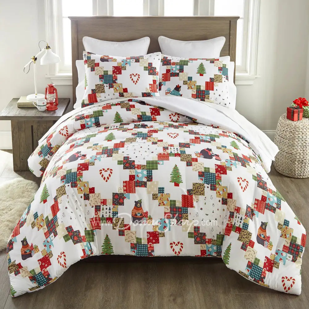 Holiday Love 3pc Comforter Bedding Set Holiday