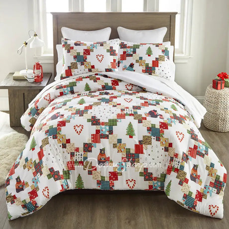 Holiday Love 3pc Comforter Bedding Set Holiday