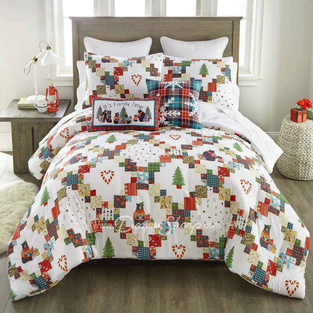 Holiday Love 3pc Comforter Bedding Set King Comforter Holiday