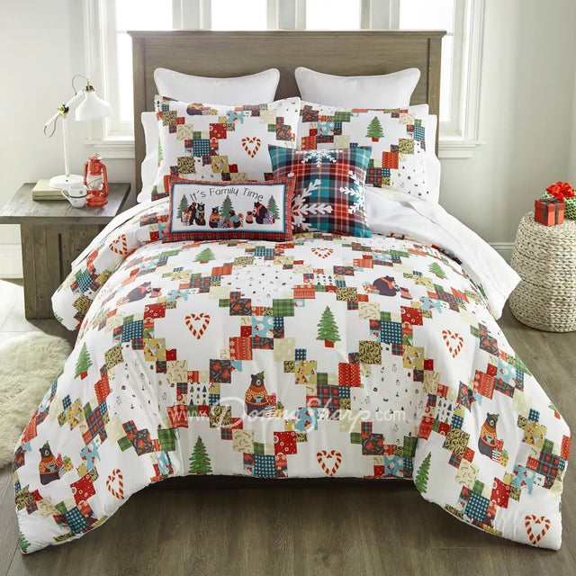 Holiday Love 3pc Comforter Bedding Set King Comforter Holiday