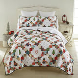 Holiday Love 3pc Quilted Microfiber Bedding Set Holiday