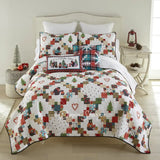 Holiday Love 3pc Quilted Microfiber Bedding Set King Set Holiday