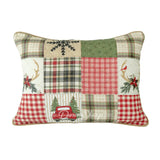 Holly Forest Cotton Pieced Quilt Set Holiday Pillow Sham