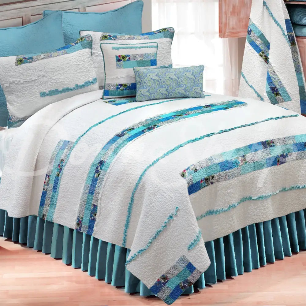 King Bedskirt Glacier Mist (G) Sale