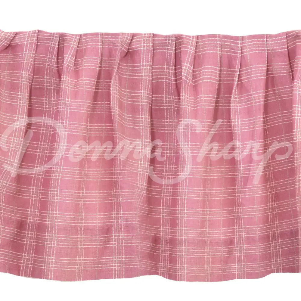 King Bedskirt Pink Plaid (G) Sale