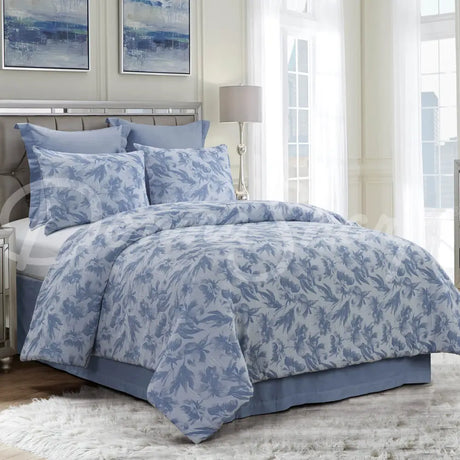 King Comforter Set Almaria (Soft Blue) Brands