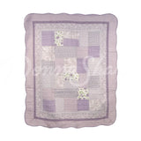 Lavender Rose Cotton Quilted Bedding Throw