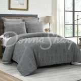 Leon Comforter Set King / Grey Bedding