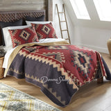 Mojave Red 3Pc Quilted Bedding Set From Donna Sharp