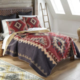 Mojave Red 3Pc Quilted Bedding Set From Donna Sharp