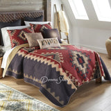 Mojave Red 3Pc Quilted Bedding Set From Donna Sharp
