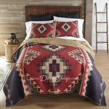 Mojave Red 3Pc Quilted Bedding Set From Donna Sharp