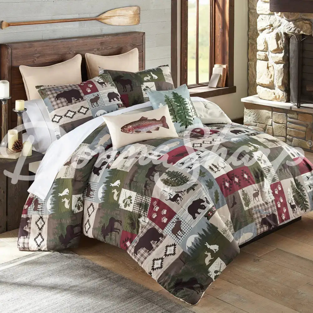 Montana Forest Quilted Bedding Set From Your Lifestyle By Donna Sharp King Comforter New