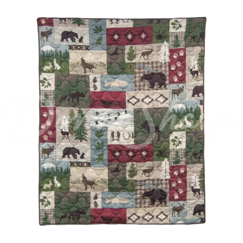 Montana Forest Quilted Bedding Set From Your Lifestyle By Donna Sharp New