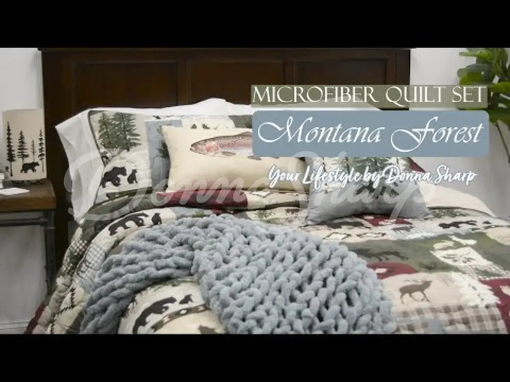 Montana Forest Quilted Bedding Set From Your Lifestyle By Donna Sharp New