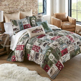 Montana Forest Quilted Bedding Set From Your Lifestyle By Donna Sharp New