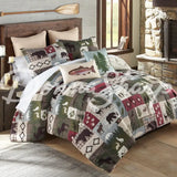 Montana Forest Quilted Bedding Set From Your Lifestyle By Donna Sharp Queen Comforter New