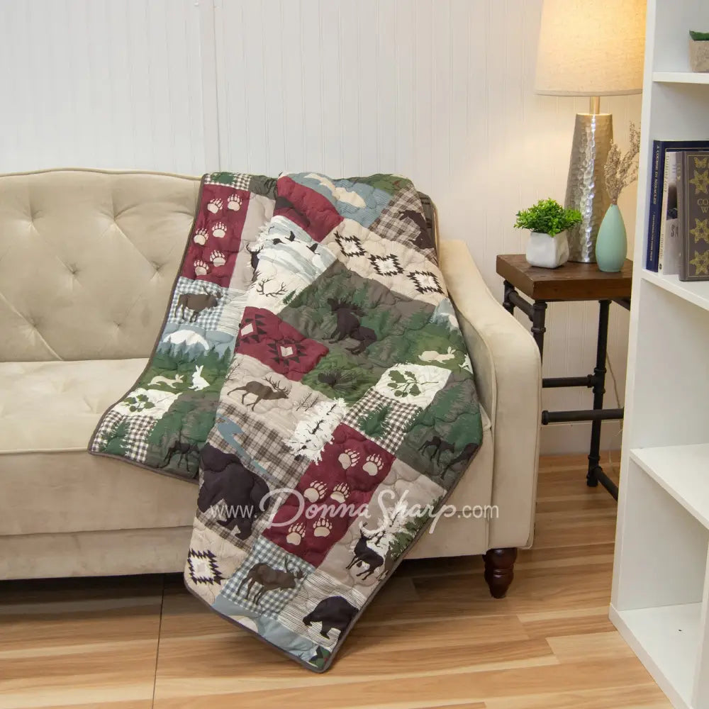 Montana Forest Quilted Bedding Set From Your Lifestyle By Donna Sharp New