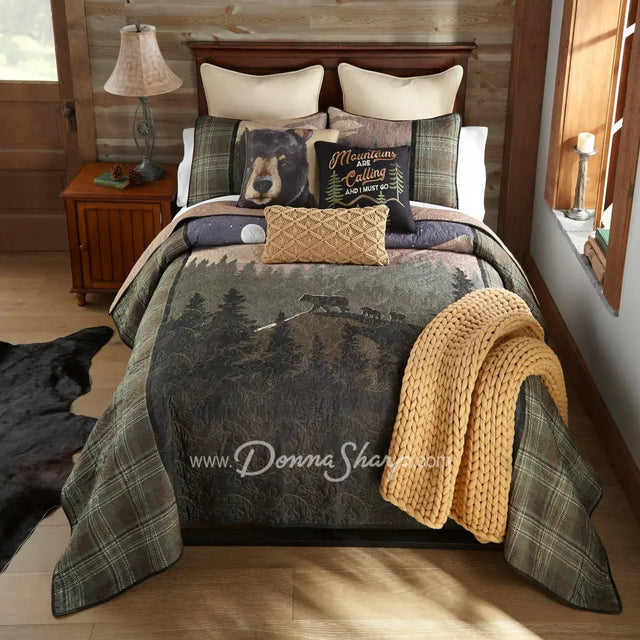 Mountain Moon 3Pc Quilted Bedding Set By Donna Sharp Rectangular Pillow