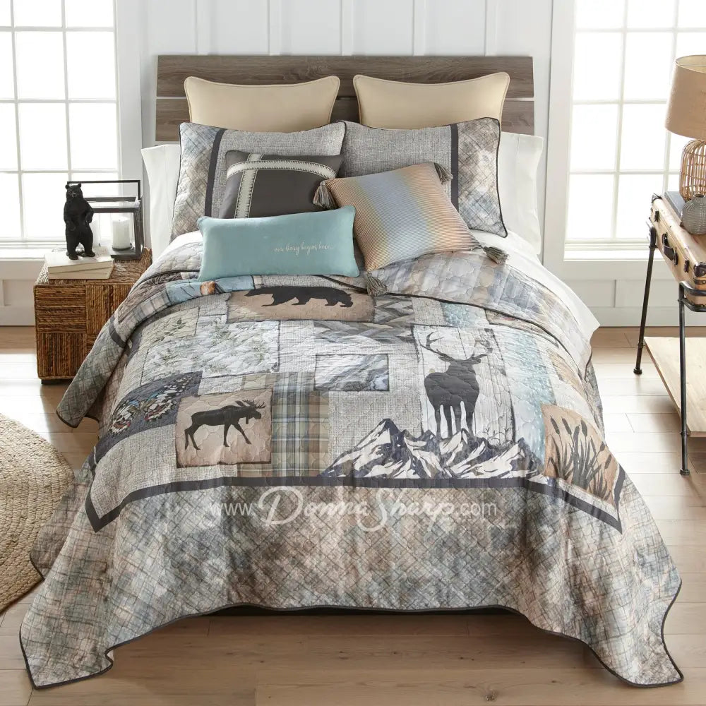 Natures Collage 3Pc Quilted Bedding Set From Your Lifestyle