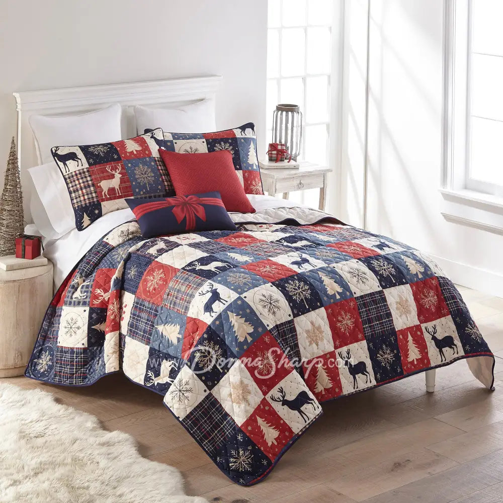 Noel Patch Quilted Bedding Set from Your Lifestyle - Holiday