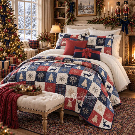 Noel Patch Quilted Bedding Set from Your Lifestyle - Holiday