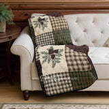 Pine Panels Microfiber Quilt Set