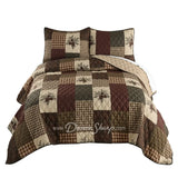 Pine Panels Microfiber Quilt Set